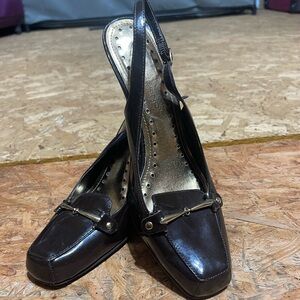 Elegant Brown Slingback Loafers